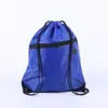 Bolsa de Polyester con Cordón Doble, Bolsillo con Cremallera y Cordón, Personalizada, No Tejida, Gran Capacidad, Mochila Deportiva, Bolsa de Almacenamiento