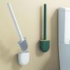 Nuevo mini cepillo de baño cepillo para limpiar el inodoro cabezal de cepillo de silicona cepillo de baño pequeño y sencillo hermoso cepillo de baño decorativo