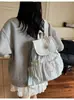 Mochila Listrada de Alto Acabamento para Estudantes Universitárias, Adequada para o Dia a Dia e Uso Casual, Pequena Mochila Escolar, Mochila de Estilo Fresco para Uso ao Ar Livre