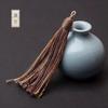 Borla de cordón de algodón frotado a mano estilo Xizang, estilo nacional, colgante hecho a mano, colgante para bolsa de coche, accesorios hanfu, pendiente para la oreja