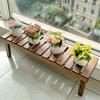 Mesa de Balcón Repisa de Ventana Ensanchada Mesa Estante para Flores de Madera Sólida Tipo Piso Pie Alto y Bajo Anticorrosión Estante de Almacenamiento de Una Capa Estante para Macetas