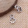 7x 12mm 0.4g plata antigua DIY aleación accesorios para joyería populares europeos y americanos Hueco Colgante de cruz pequeña