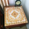 Posavasos de PVC Estilo Europeo Estampado en Oro Esteras para Cenicero de KTV Bar Esteras Redondas Estilo Occidental Esteras para Tazas de Té Tela Floral