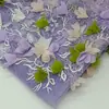 Tela Bordada a Mano con Pétalos Grandes y Pequeños, Tela de Malla Bordada, Tela Bordada para Hanfu y Cheongsam en Stock