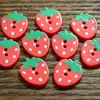 Mini Botones Lindos de Fresa Kit de Materiales DIY Paquete de Materiales para Manualidades Hechas a Mano por Niños Decoración Accesorios para Ropa