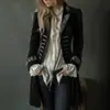 Moda Outono/Inverno Feminina Europeia e Americana 2026 AliExpress Manga Longa Cor Sólida Retalhos Bordado Veludo Dourado Casaco Estilo Europeu e Americano