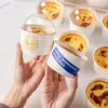 Caixa de leite assada com pasta de taro, xícara de leite com ovo, embalagem de bolo de massa, papel resistente ao cozimento, tigela de papel, embalagem de sobremesa 85pf, popular na internet