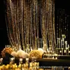 Diseño de Techo de Boda Lentejuelas Doradas Acrílico Cuentas de Tierra Salón de Banquetes Escenario de Compromiso Fondo Decoración de Ambiente