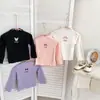 Derong Otoño e Invierno Nuevo Versátil Chica Dulce Camisa Base de Encaje Manga Larga Niñas Cálida Dibujos Animados Versátil Cómoda Camiseta Moderna
