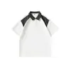 Roupas Masculinas Xintang Camisa polo patchwork com gola para homens, novo casual de verão estilo japonês marca da moda para estudantes