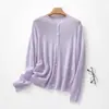 Cárdigan de punto de lana y terciopelo de estilo minimalista sin costuras para mujer, chaqueta ligera, top versátil y cálido de manga larga