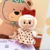Solo ropa] la primera y segunda generación Labubu muñeco tela tela colgante correa falda sentada fiesta ángel lazo adorable