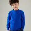 Suéter 100% lana para otoño e invierno, jersey de cuello medio para niños, camiseta base de punto holgado para niños y niñas, adecuado para niños mayores