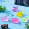 Novo produto transfronteiriço: Coelhinho do mar que brilha no escuro, acessórios de decoração DIY com tema de praia, ornamentos em miniatura para paisagem de mesa