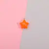 Color Caramelo Color Gelatina Transparente Corazón de Cinco Puntas Estrella de Cinco Puntas Luna Colgante DIY Accesorios Lindos Accesorios para Llaveros de Paisajismo