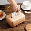 Mesa de centro de sala de estar Caixa de papel de faia Caixa de guardanapos Madeira maciça Caixa de armazenamento de lenços de papel para carro Caixa de lenços de papel para mesa de hotel Ornamentos