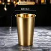 Taza de acero inoxidable 304 de Amazon transfronteriza, taza de cerveza estilo ins, taza para jugo y bebidas frías, vaso de agua de una sola capa para camping