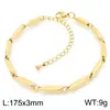 Pulsera Collar de Cadena de Acero de Titanio Rombo Bambú de Moda Europea y Americana Versátil Estilo Ins Conjunto de Dos Piezas para Hombre Hip-Hop