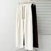 Calça longa feminina plus size 2026 novo estilo outono para meninas plus size, casual simples, modelagem que afina, calça de perna reta com bom caimento, calça pantalona 0732