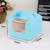 2/4/6 Piezas Caja para Cupcakes de Papel con Ventana Transparente Caja para Muffins Bolsa de Cartón Blanco Caja de Empaque para Horneado En Stock