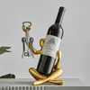 Moderna Figura Hueca de Resina Simple Estante para Vino Tinto Sala de Estar Comedor Decoración del Hogar Gabinete de Vino Aparador Decoración Suave Decorativa