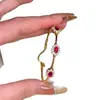 Pulsera de Encaje Estilo Vintage con Circonita Roja 2026 para Mujer, Sensación Retro Única de Alta Gama, Tachonada de Diamantes, Pulsera Elegante y Versátil