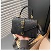Cinto coreano da moda trançado 2025 nova moda casual início da primavera cor sólida ombro mão crossbody pequena bolsa quadrada