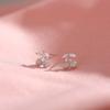 Arete de cereza lindo de aguja de plata esterlina 925 para mujer 2020 nuevo arete de temperamento simple circón aretes de red al por mayor