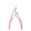 Tijeras para uñas planas en forma de U, tijeras de manicura, tijeras para uñas postizas de una sola palabra, alicates especiales para salón de uñas, herramientas de manicura con terapia de luz.