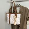 Nuevo Bolso de Moda para Mujer 2025 Nuevo Trendy Simple Color Contraste Impreso Bolso Tote Lindo Nicho Bolso de Hombro