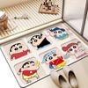 Tapete de Porta de Entrada de Banheiro de Desenho Animado, Resistente a Manchas e Fácil de Cuidar, Banheiro Crayon Shin-Chan Forte Absorvente de Água Diatomáceas Lama Chão