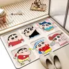 Tapete de Chão de Terra de Diatomáceas Desenho Animado Shin-Chan para Banheiro de Casa, Absorvente de Água, Antiderrapante, Secagem Rápida, Resistente à Sujeira, Tapete de Fácil Cuidado