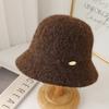 Nuevos Sombreros de Estilo Coreano para Otoño e Invierno para Mujer, Sombreros de Pescador Casuales para Exteriores, Color Sólido, Simples y de Moda, Espesos, Tendencia