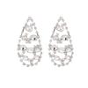 ZA exagerados aretes creativos de borla con forma de gota de diamante, europeos y americanos retro superbrillantes de diamantes completos, nuevos aretes para mujer