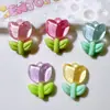 Acessórios de Resina Atacado Acessórios DIY Materiais Artesanais Flores para Sapato Copo de Água Cola de Creme Acessórios de Cabeça para Crianças Tulipa Transparente