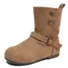 Botas Birkenstock para Niña 2026 Otoño Nuevo Estilo Uso Bidireccional Botas Acogedoras Meilade para Niña Botas Martin de Caña Media Modernas