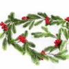 Colgante de Pared de Ratán con Cola de Perro de Pino Artificiales Plantas Verdes Artificiales Decoración de Enredaderas para Hogar, Navidad, Centros Comerciales Adornos