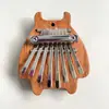 Piano de Polegar de 8 Notas Mini Kalimba Madeira Maciça Cristal Transparente Piano de Cinco Dedos Portátil Piano de Dedo Instrumento Musical Infantil Transfronteiriço