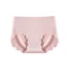 Roupa Íntima de Seda Gelo Feminina Cintura Média Sem Costura Algodão Puro Antibacteriana Parte Inferior Respirável e Confortável Anti-Beliscão Quadril Calcinhas de Menina