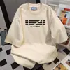 Camiseta de Manga Curta com Estampa de Letras Graffiti Estilo Coreano Verão 2025 Nova Casual Solta Vintage Top