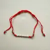 Pulseira de Corda Vermelha da Sorte para o Ano de Nascimento, Tecida à Mão para Exame de Admissão de Pós-Graduação, Pulseira e Tornozeleira Ajustáveis para Subir Constantemente