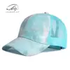 Chapéus de Malha Femininos para Primavera e Verão Atacado Estilo Coreano Moda Bonés de Beisebol Degradê Bonés de Beisebol para Rabo de Cavalo Chapéus de Praia para Esportes ao Ar Livre