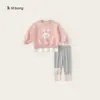 Modelo de Bienestar M Traje Infantil No Reutilizable Otoño e Invierno Traje de Falda para Niñas Liquidación Calidad Conjunto de Dos Piezas