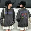 Sudadera para Niña Estilo Primavera y Otoño Ropa de Otoño Infantil 26 Nuevo Estampado de Mariposa Cuello Redondo Manga Larga Top Cálido para Niñas