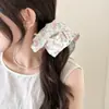 Pañuelo Cuadrado Estilo Francés Pastoral Lazo para el Cabello Cola de Caballo Atmósfera de Alta Gama Cuerda para el Cabello Banda Elástica Scrunchie Mori Girl Accesorio para el Cabello