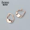 Pendientes irregulares de plata de ley s925 con nicho de metal retorcido, elegantes pendientes de abanico de diosa, regalos