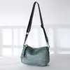 Bolso de mujer de piel de vaca de primera capa, bolso de hombro de piel con patrón de rombos de gas, moda para mujer, color de contraste, correa de hombro ancha, bolso cruzado