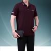 Novo Estilo Roupa Casual de Seda de Gelo para Homens de Meia-Idade e Idosos, Traje Esportivo de Manga Curta e Calça Longa Tamanho Grande para Homens no Verão de 2026
