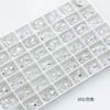 Rinestones para Arte de Uñas Flor de Hielo Dongzhou Rinestones Delgados con Forma de Huevo Punta Gruesa Fondo Plano Rinestones para Joyería DIY Accesorios Rinestones Ovalados para Uñas Hielo Triturado Blanco