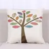 Almohada de lino Suministro Chongyi Almohada de lino Sin relleno Árbol de la vida Imagen Impresión digital Decoración de lino Venta al por mayor